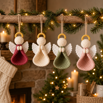 Christmas Angel Ornament Crochet Pattern PDF | Amigurumi Angel Pattern | Christmas Tree Decoration | Beginner Friendly Holiday Crochet
