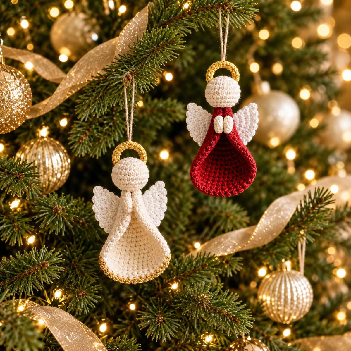 Christmas Angel Ornament Crochet Pattern PDF | Amigurumi Angel Pattern | Christmas Tree Decoration | Beginner Friendly Holiday Crochet