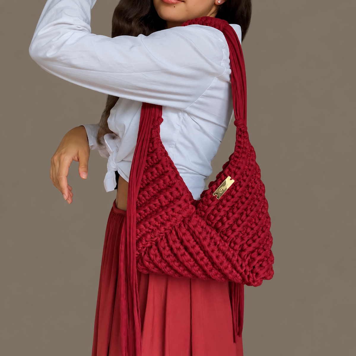 Tamarin 3 in 1 Crochet Bag Pattern PDF + Video Tutorial, Fringe Hobo Bag, Boho Shoulder Bag Crochet Pattern, 4 Languages