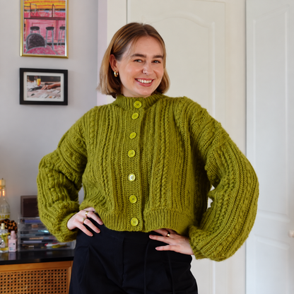 Crochet Cable Cardigan Pattern PDF + Video Tutorial, Made to Measure Textured Cardigan, Button Up Sweater Crochet Pattern