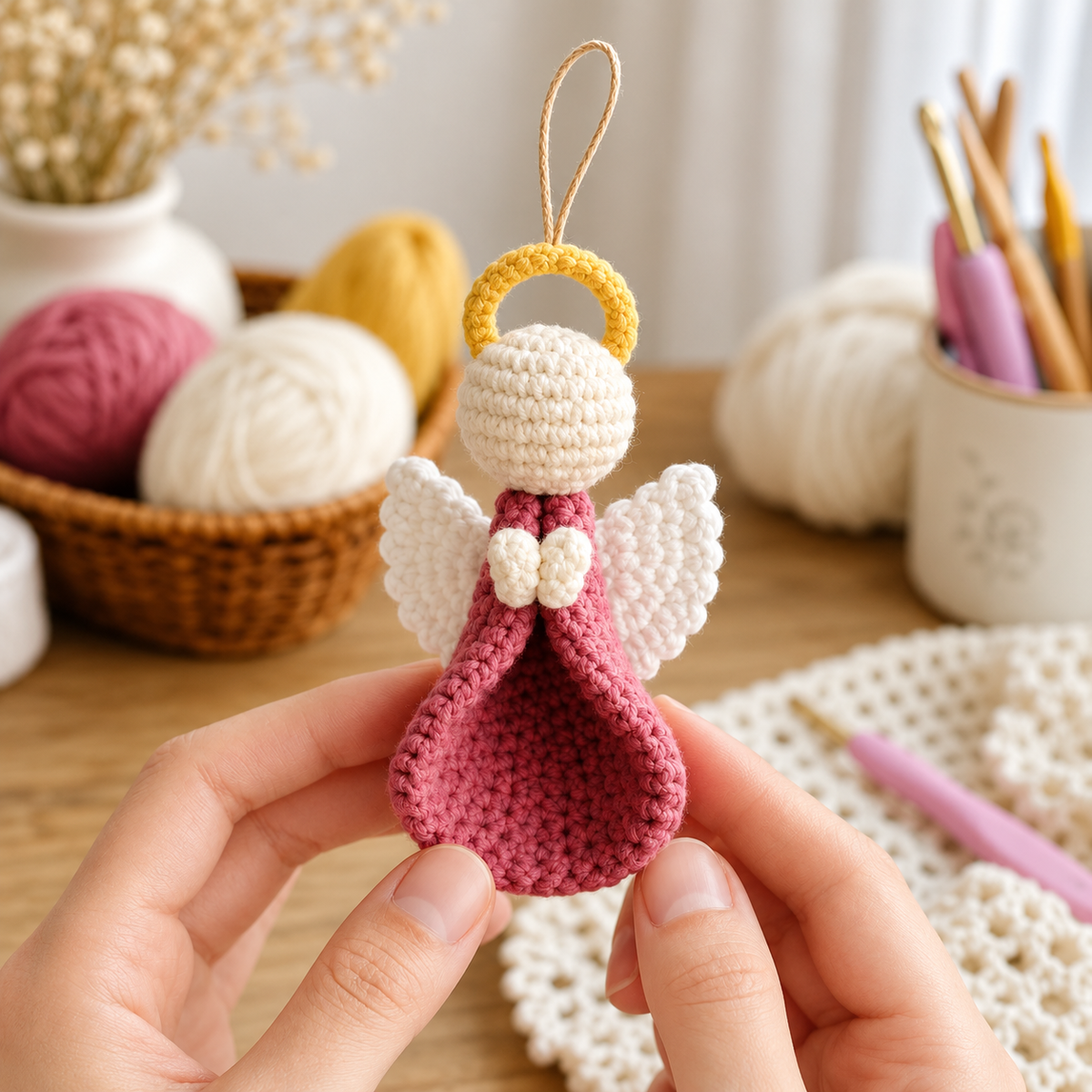 Christmas Angel Ornament Crochet Pattern PDF | Amigurumi Angel Pattern | Christmas Tree Decoration | Beginner Friendly Holiday Crochet