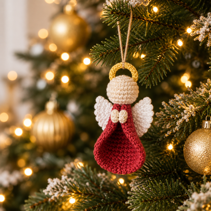 Christmas Angel Ornament Crochet Pattern PDF | Amigurumi Angel Pattern | Christmas Tree Decoration | Beginner Friendly Holiday Crochet