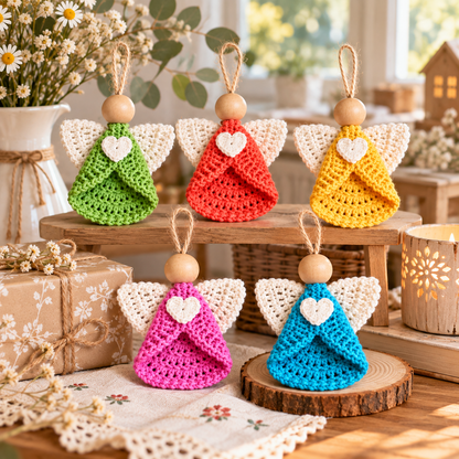 Crochet Angel Ornament Pattern PDF + Video Tutorial | Cute Christmas Angel Crochet Pattern |  Holiday Tree Ornament |  Handmade Gift Pattern