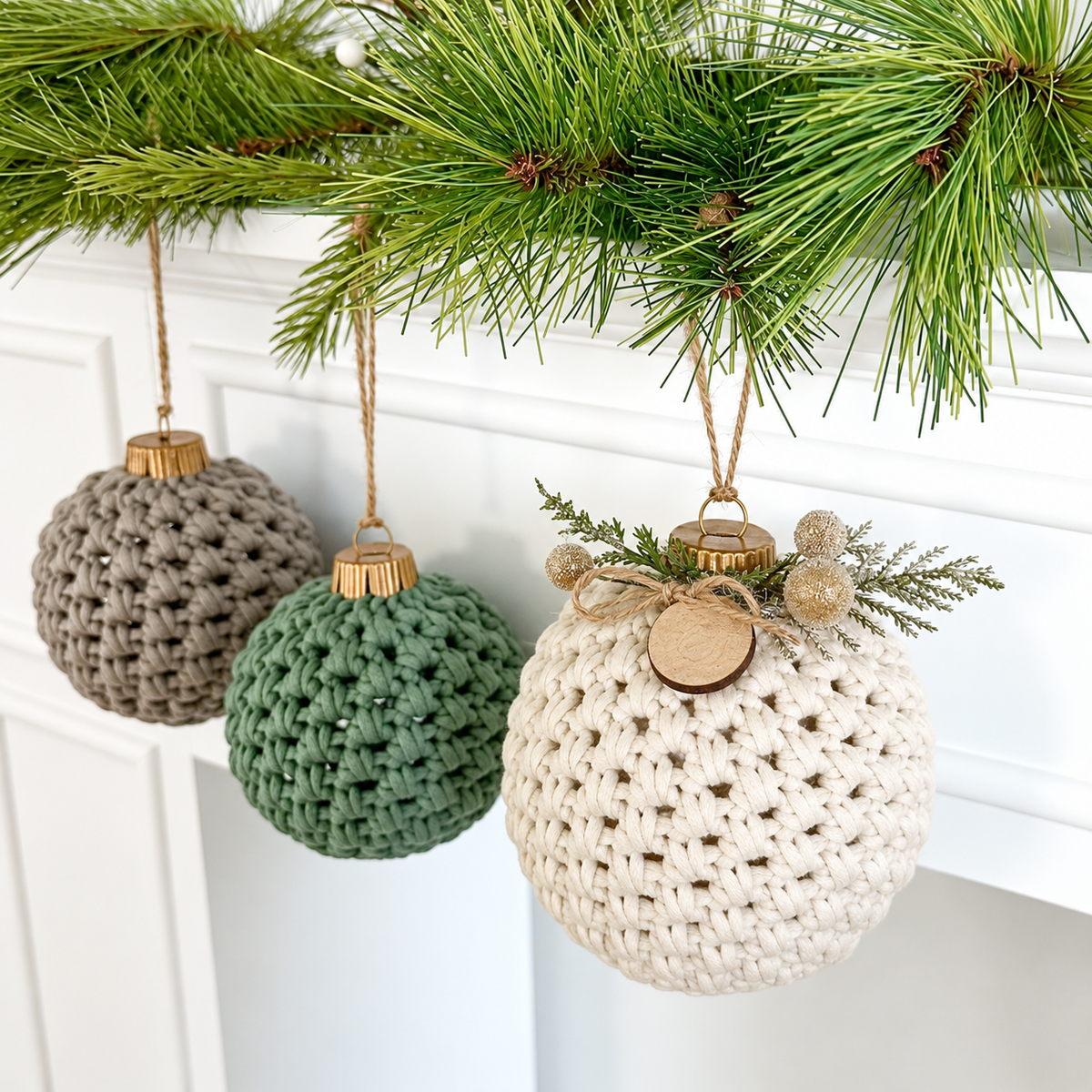 Crochet Christmas Ball Ornament Pattern PDF + Video Tutorial | Crochet Bauble Pattern | Christmas Tree Decoration | Easy Holiday Crochet