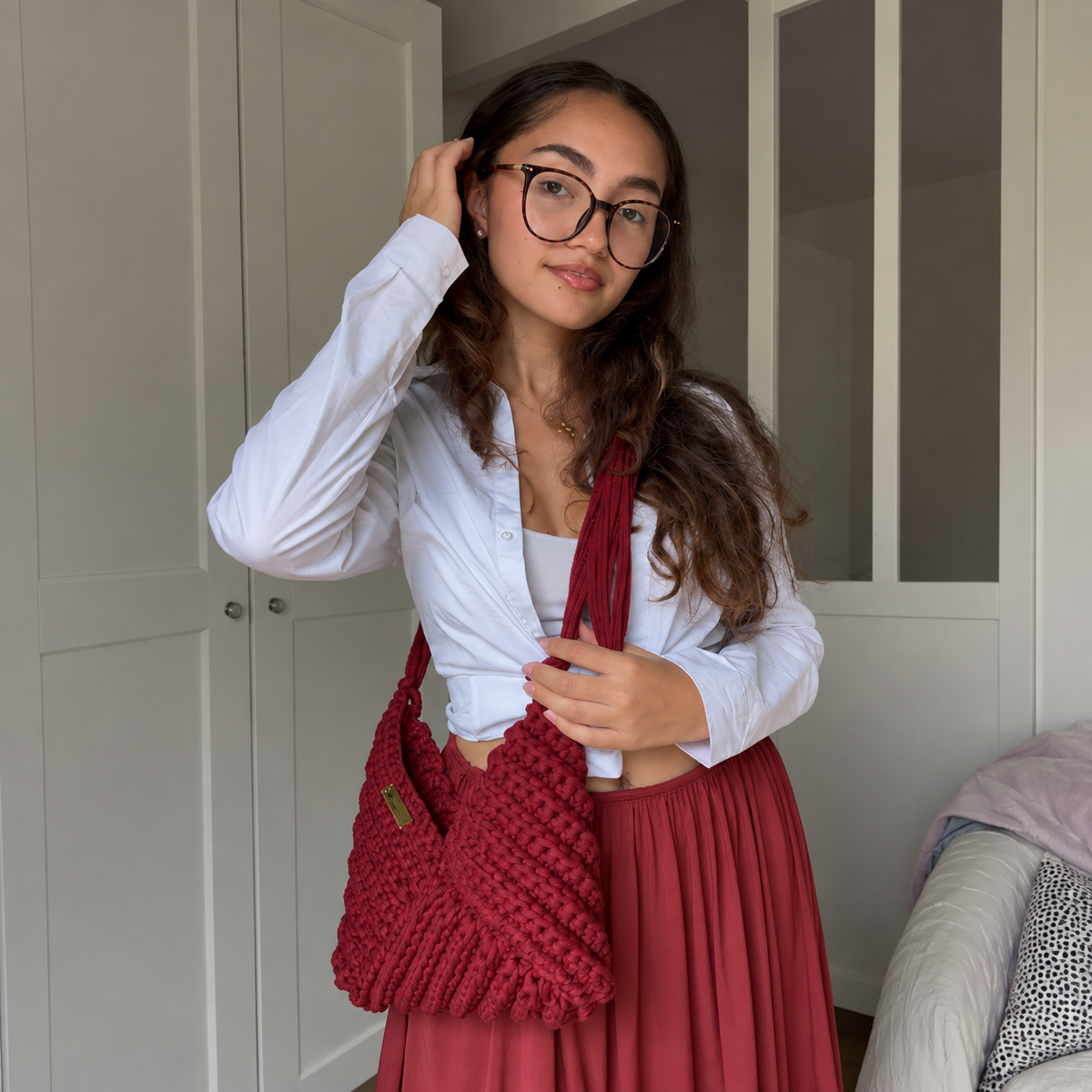 Tamarin 3 in 1 Crochet Bag Pattern PDF + Video Tutorial, Fringe Hobo Bag, Boho Shoulder Bag Crochet Pattern, 4 Languages
