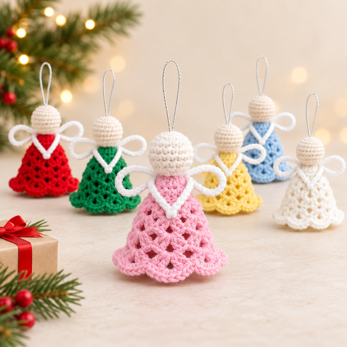 Christmas Angel Ornament Crochet Pattern PDF + Video Tutorial | Crochet Angel Tree Decoration | Beginner Friendly | Instant Download