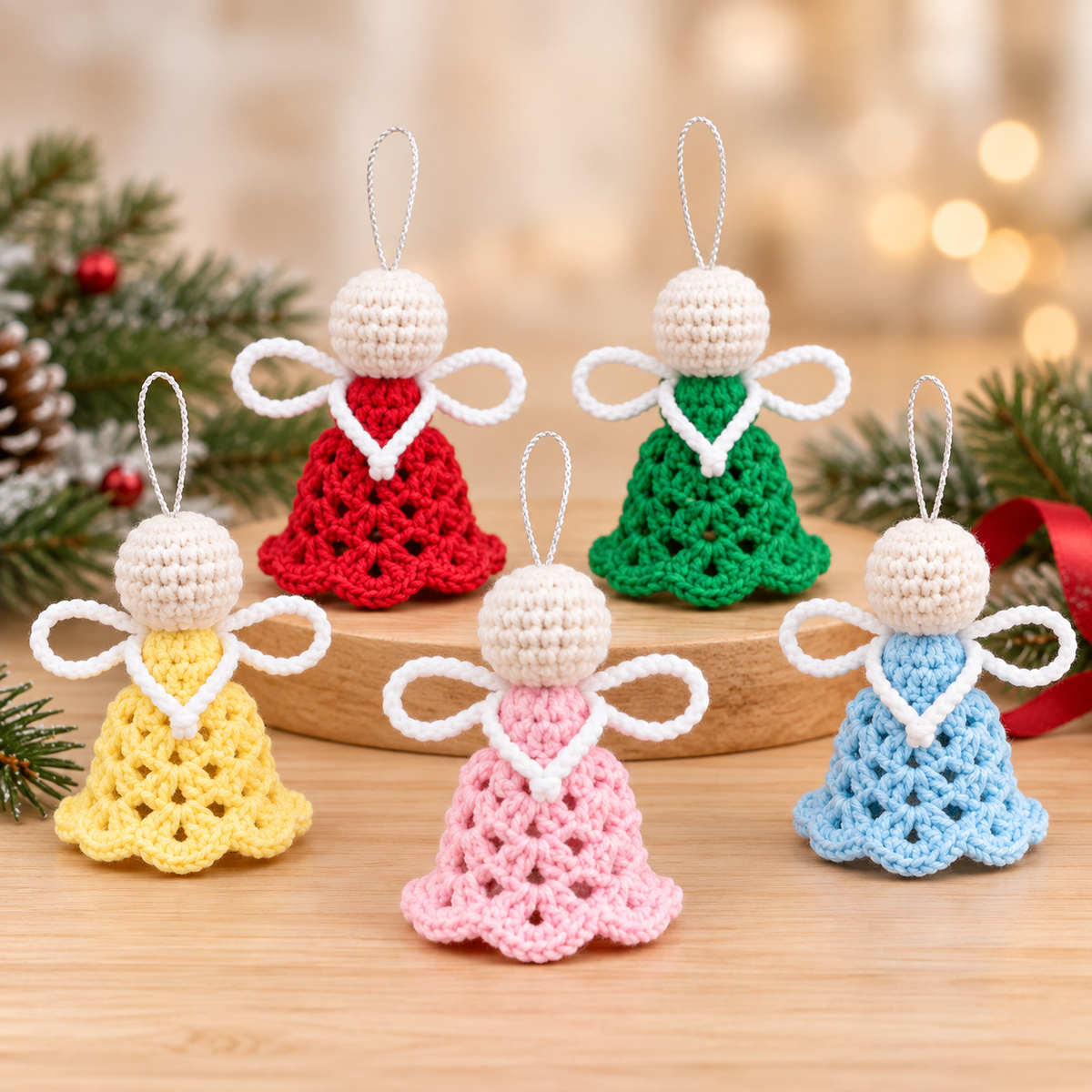 Christmas Angel Ornament Crochet Pattern PDF + Video Tutorial | Crochet Angel Tree Decoration | Beginner Friendly | Instant Download