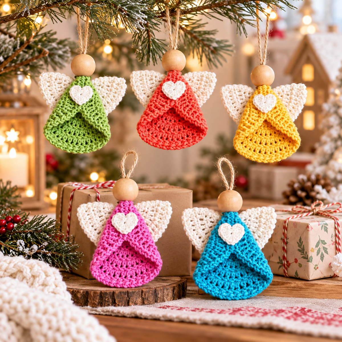Crochet Angel Ornament Pattern PDF + Video Tutorial | Cute Christmas Angel Crochet Pattern |  Holiday Tree Ornament |  Handmade Gift Pattern