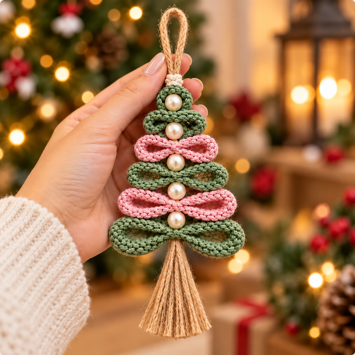 Crochet Christmas Tree Ornament Pattern PDF | Loop Christmas Tree Crochet Pattern | Mini Christmas Tree Decorations | DIY Holiday Decor | Handmade Christmas Gift