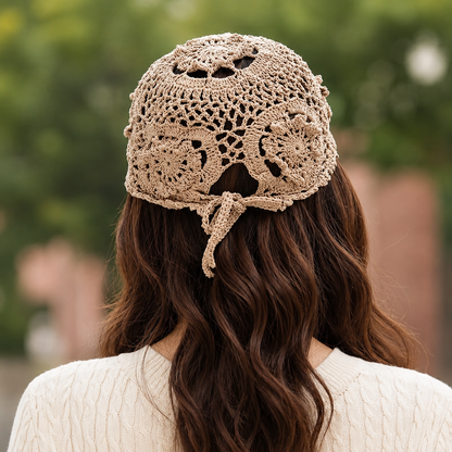 Lace Sun Hat Crochet Pattern PDF | Floral Crochet Cap Pattern | Boho Summer Hat | Openwork Crochet Hat Pattern | Women's Digital Download