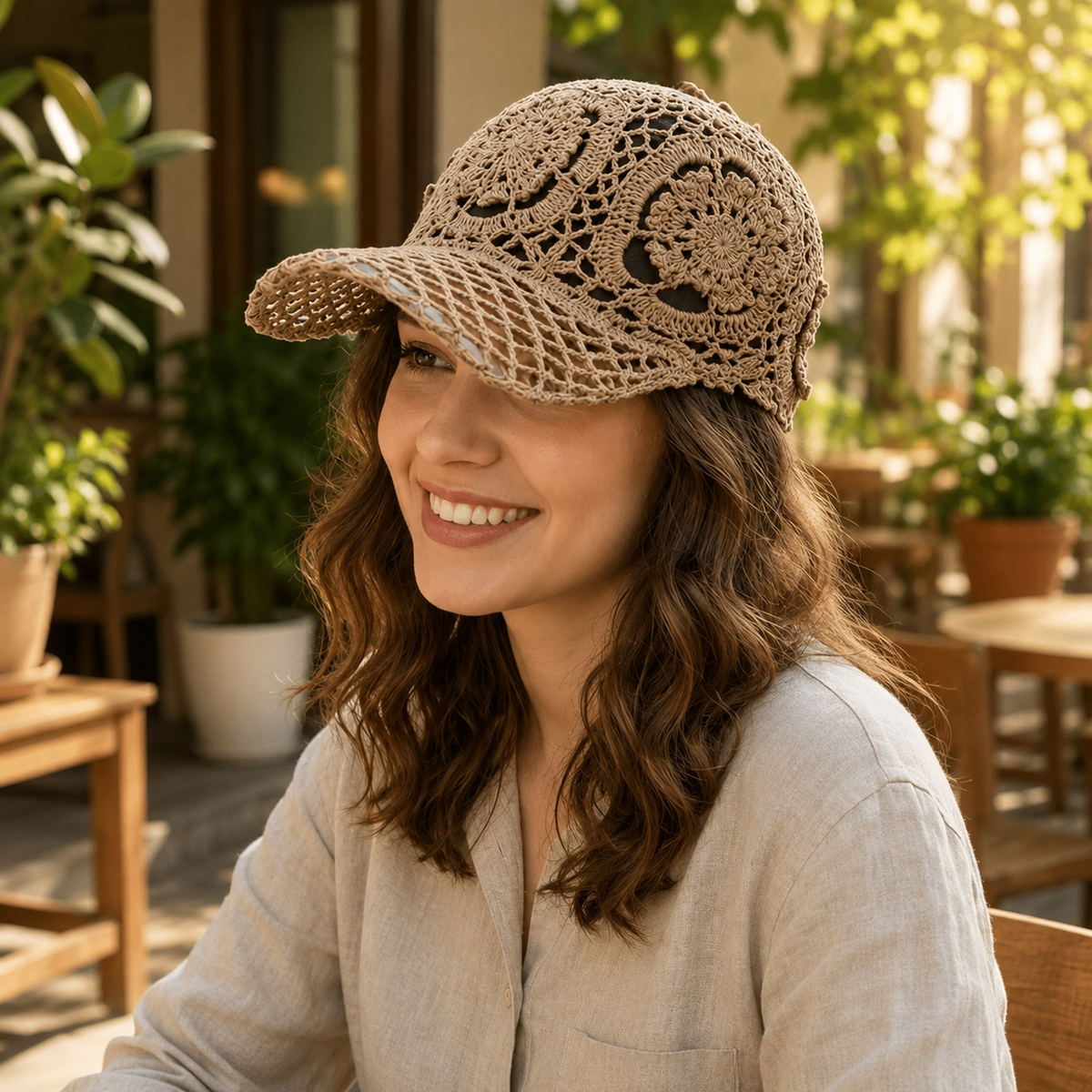 Lace Sun Hat Crochet Pattern PDF | Floral Crochet Cap Pattern | Boho Summer Hat | Openwork Crochet Hat Pattern | Women's Digital Download