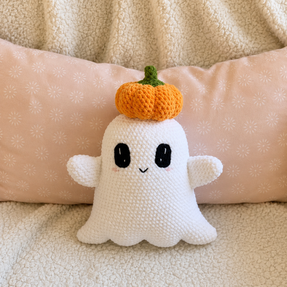 3-in-1 Little Boo Ghost Crochet Pattern PDF, Cute Halloween Amigurumi Ghosts | Pumpkin Mushroom & Bow Plush |Spooky Crochet Pattern