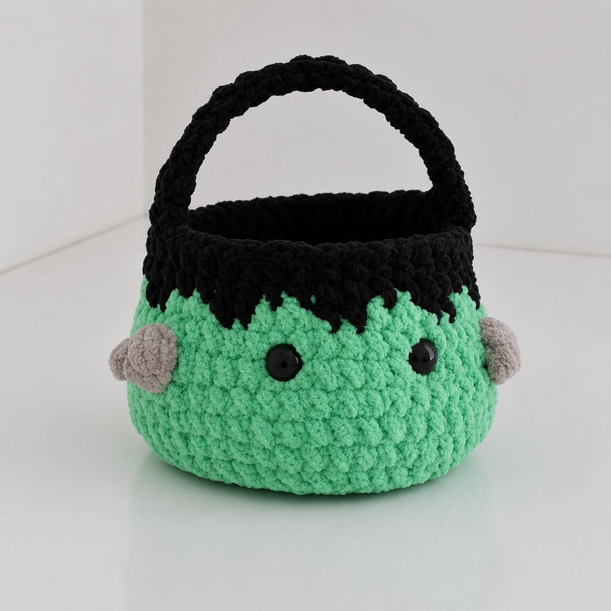 5 in 1 No Sew Boo Basket Crochet Pattern PDF | Halloween Crochet Basket | Spider Pumpkin Ghost Frankenstein Candy Corn Pattern Bundle