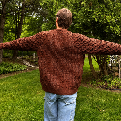 Unisex Twisting Trails Crochet Sweater Pattern PDF | Textured Cable Pullover, Raglan Crochet Jumper | Men & Women Sweater Digital Pattern