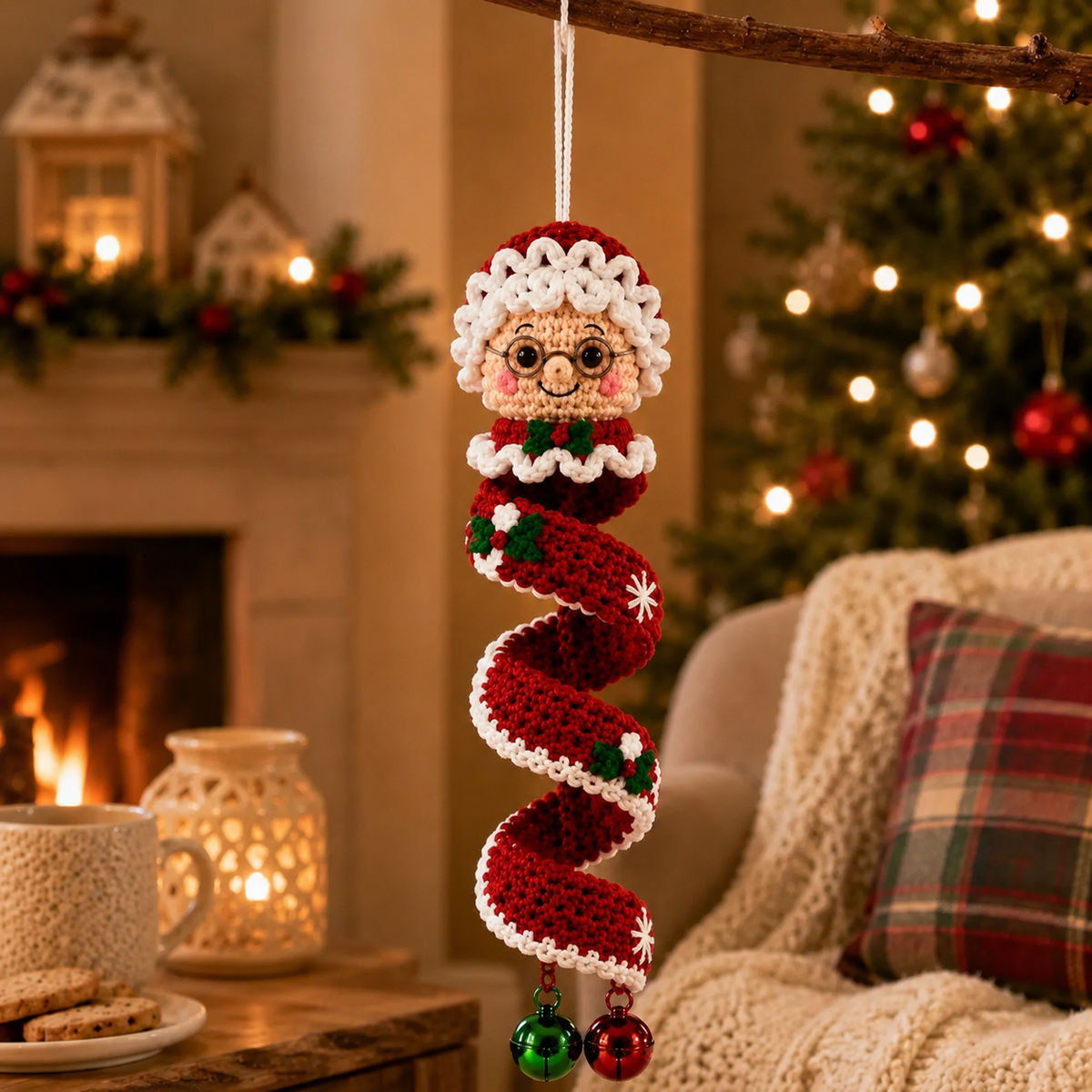 10 in 1 Christmas Crochet Spiral Pattern Bundle PDF | Santa Snowman Reindeer Penguin Elf Gnome | Christmas Ornament Crochet Pattern