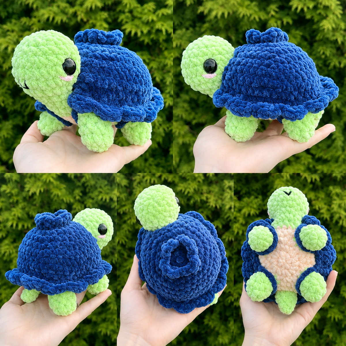 15-in-1 Turtle Crochet Pattern Bundle PDF | Dress Up Amigurumi Turtle with Removable Shells | Fruit Food Flower Turtle Digital Pattern