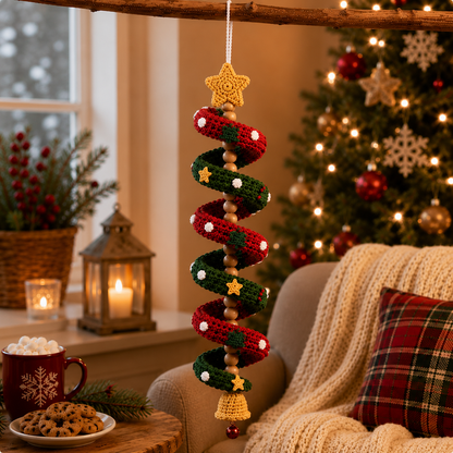 10 in 1 Christmas Crochet Spiral Pattern Bundle PDF | Santa Snowman Reindeer Penguin Elf Gnome | Christmas Ornament Crochet Pattern