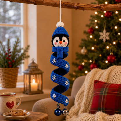 10 in 1 Christmas Crochet Spiral Pattern Bundle PDF | Santa Snowman Reindeer Penguin Elf Gnome | Christmas Ornament Crochet Pattern