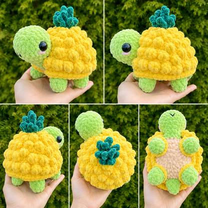 15-in-1 Turtle Crochet Pattern Bundle PDF | Dress Up Amigurumi Turtle with Removable Shells | Fruit Food Flower Turtle Digital Pattern