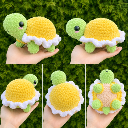 15-in-1 Turtle Crochet Pattern Bundle PDF | Dress Up Amigurumi Turtle with Removable Shells | Fruit Food Flower Turtle Digital Pattern