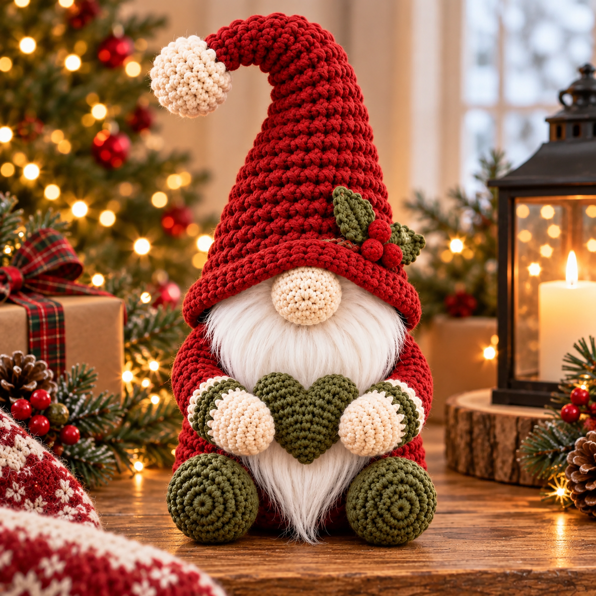 Christmas Gnome Couple Crochet Pattern PDF | 2-in-1 Male & Female Gnome Amigurumi | Christmas Shelf Sitter | Holiday Home Decor | Beginner Friendly