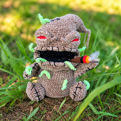 Mr Maggot Mouth Crochet Pattern PDF | Creepy Monster Stash Jar Amigurumi | Halloween Crochet Plush | Spooky Storage Monster Digital Pattern