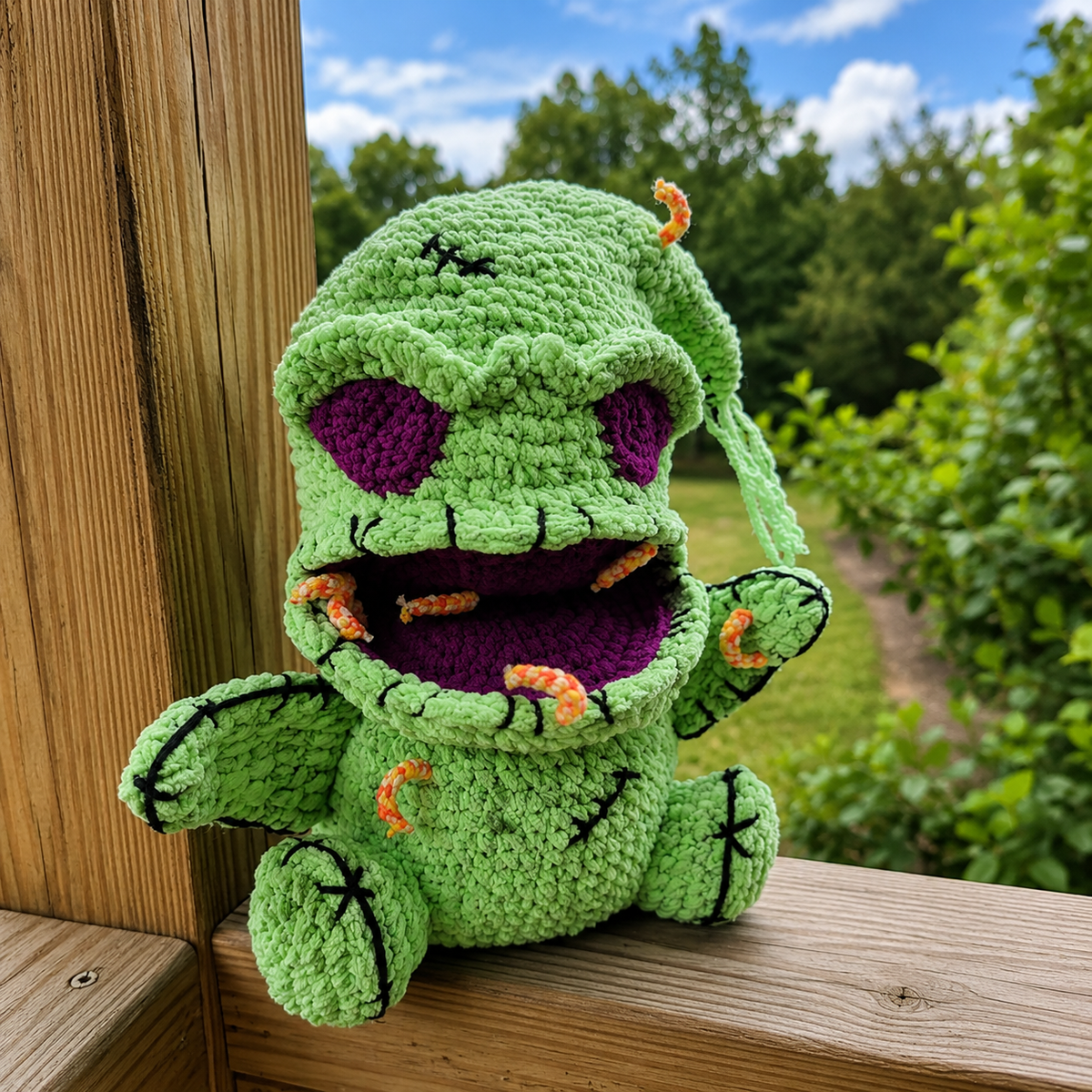 Mr Maggot Mouth Crochet Pattern PDF | Creepy Monster Stash Jar Amigurumi | Halloween Crochet Plush | Spooky Storage Monster Digital Pattern