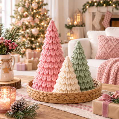 Crochet Loopy Christmas Tree Pattern PDF | Loop Stitch Christmas Tree | Holiday Table Decor | Crochet Xmas Tree Ornament |  Winter Home Decor