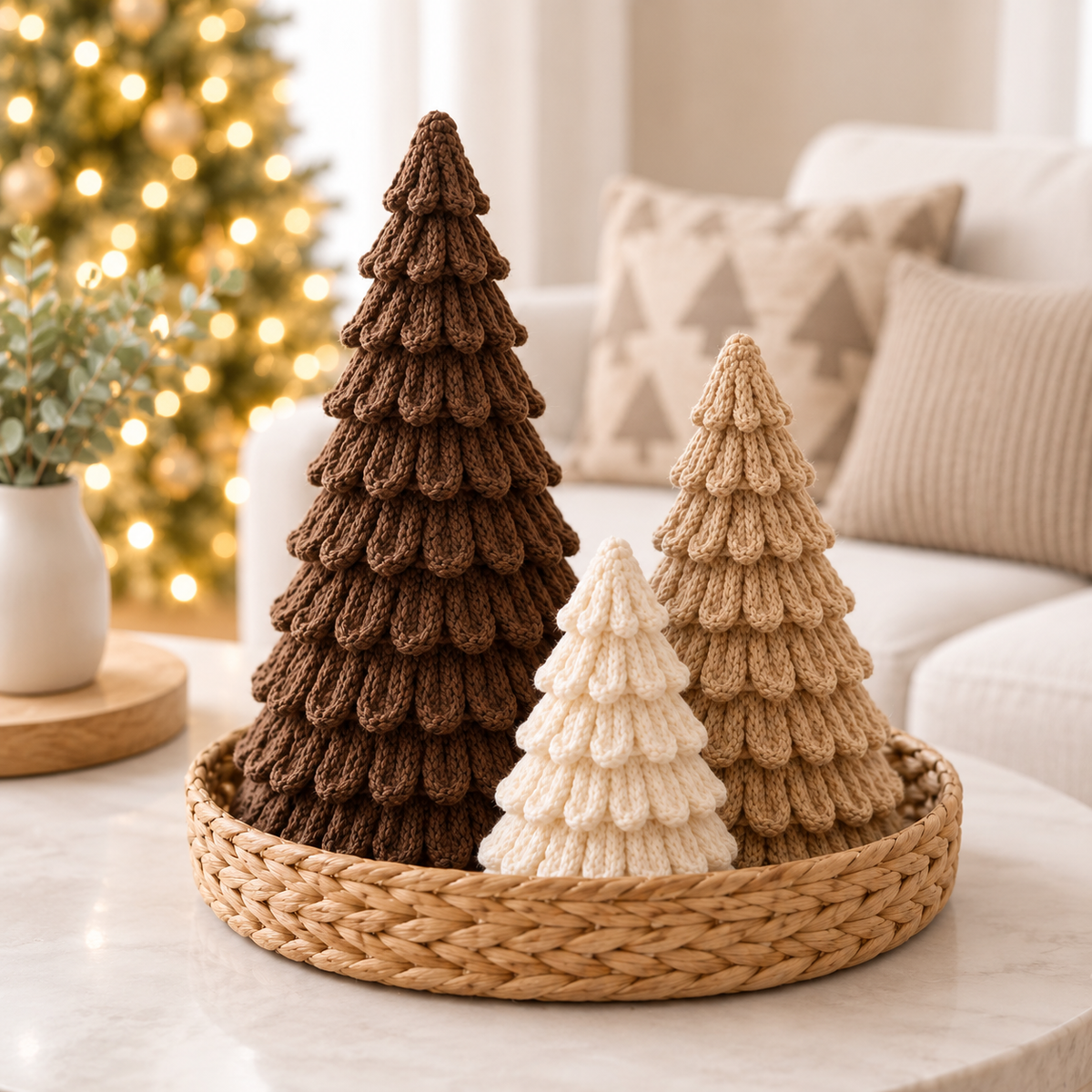 Crochet Loopy Christmas Tree Pattern PDF | Loop Stitch Christmas Tree | Holiday Table Decor | Crochet Xmas Tree Ornament |  Winter Home Decor