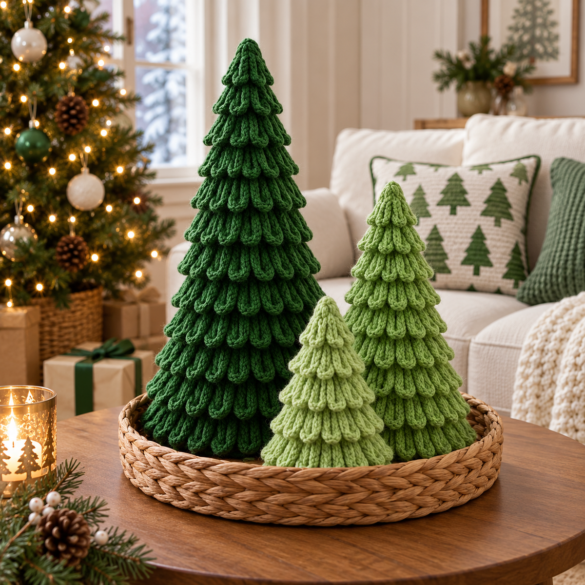 Crochet Loopy Christmas Tree Pattern PDF | Loop Stitch Christmas Tree | Holiday Table Decor | Crochet Xmas Tree Ornament |  Winter Home Decor