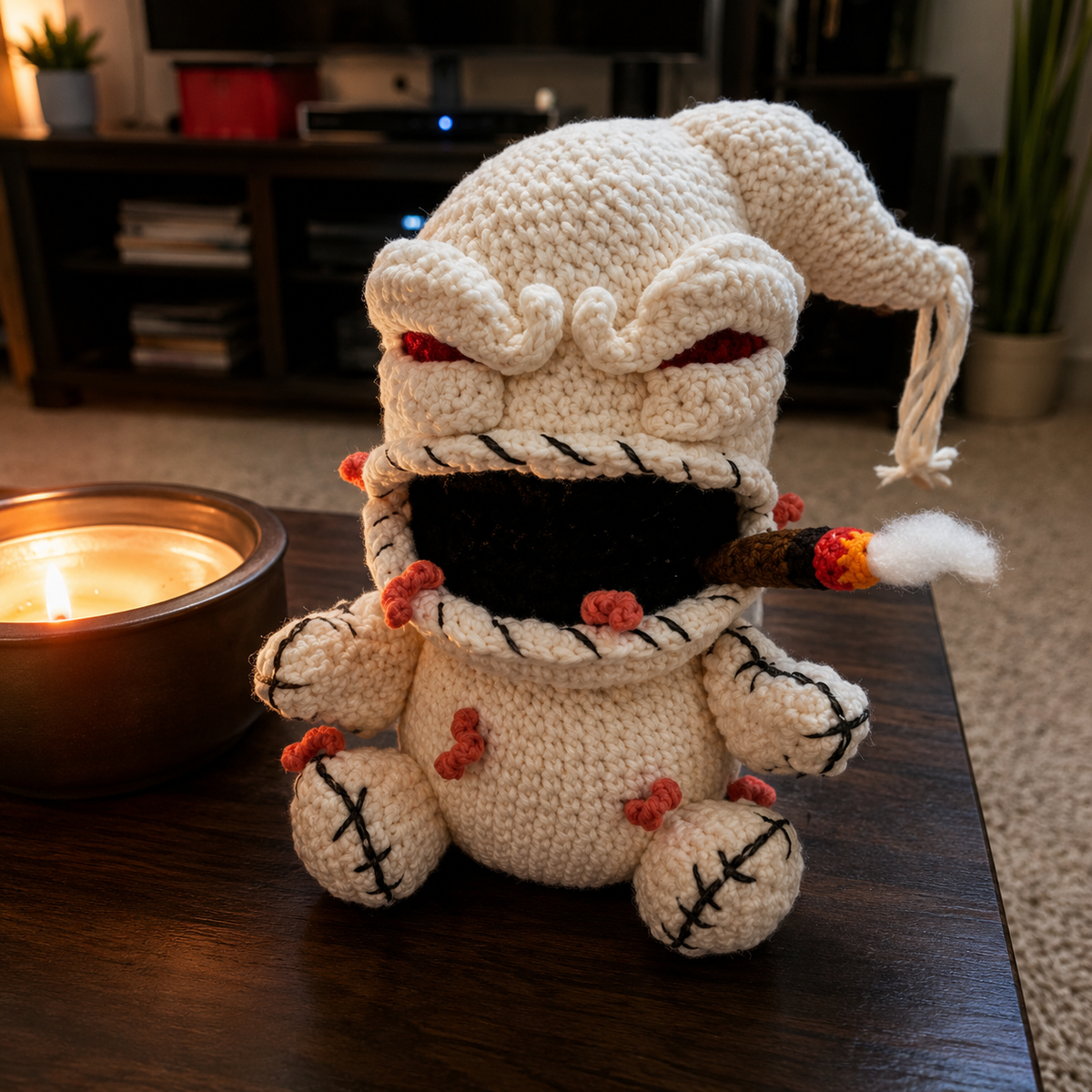 Mr Maggot Mouth Crochet Pattern PDF | Creepy Monster Stash Jar Amigurumi | Halloween Crochet Plush | Spooky Storage Monster Digital Pattern