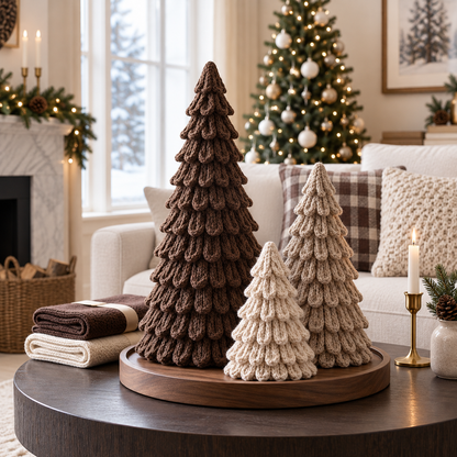 Crochet Loopy Christmas Tree Pattern PDF | Loop Stitch Christmas Tree | Holiday Table Decor | Crochet Xmas Tree Ornament |  Winter Home Decor