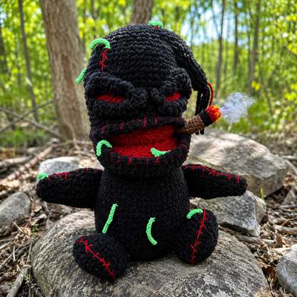 Mr Maggot Mouth Crochet Pattern PDF | Creepy Monster Stash Jar Amigurumi | Halloween Crochet Plush | Spooky Storage Monster Digital Pattern