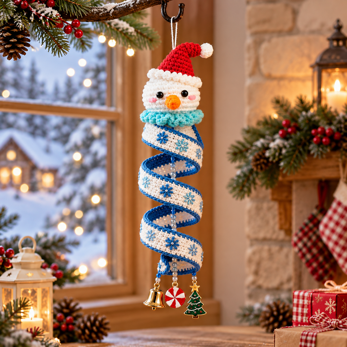 10+ Christmas Spiral Crochet Pattern Bundle PDF | Amigurumi Christmas Ornaments | Holiday Hanging Decor | Xmas Crochet Patterns | Instant Download