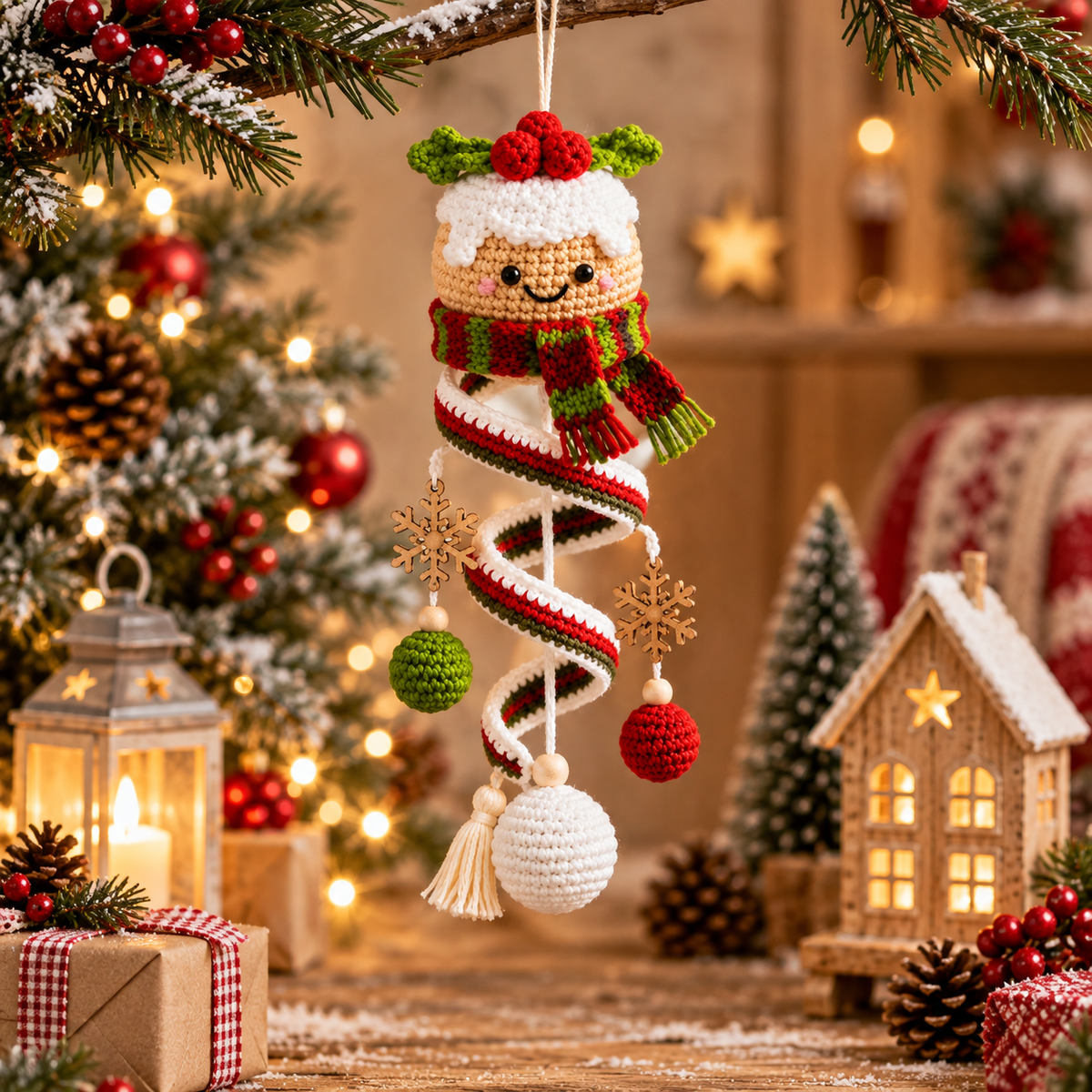 10+ Christmas Spiral Crochet Pattern Bundle PDF | Amigurumi Christmas Ornaments | Holiday Hanging Decor | Xmas Crochet Patterns | Instant Download
