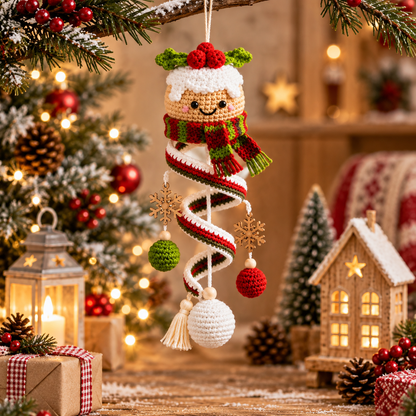 10+ Christmas Spiral Crochet Pattern Bundle PDF | Amigurumi Christmas Ornaments | Holiday Hanging Decor | Xmas Crochet Patterns | Instant Download