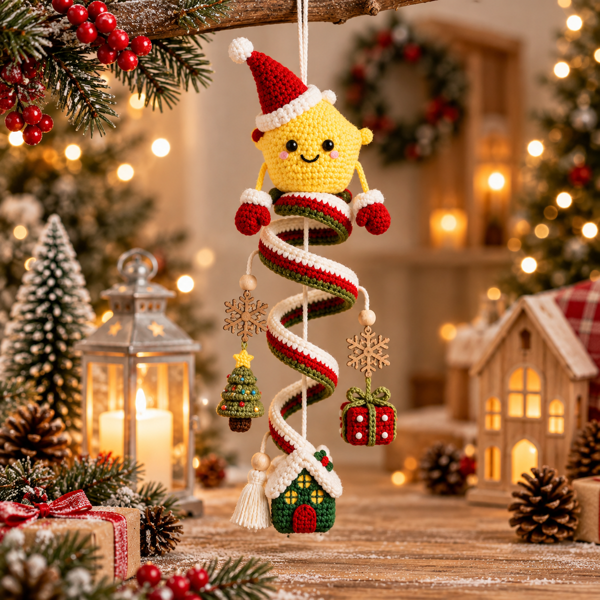 10+ Christmas Spiral Crochet Pattern Bundle PDF | Amigurumi Christmas Ornaments | Holiday Hanging Decor | Xmas Crochet Patterns | Instant Download