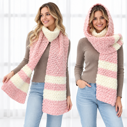 3-in-1 AMARA Crochet Scarf Pattern PDF | Crochet Hooded Scarf Pattern | Turtleneck Hoodie Scarf | Crochet Neck Warmer | Beginner Friendly | Winter Accessories