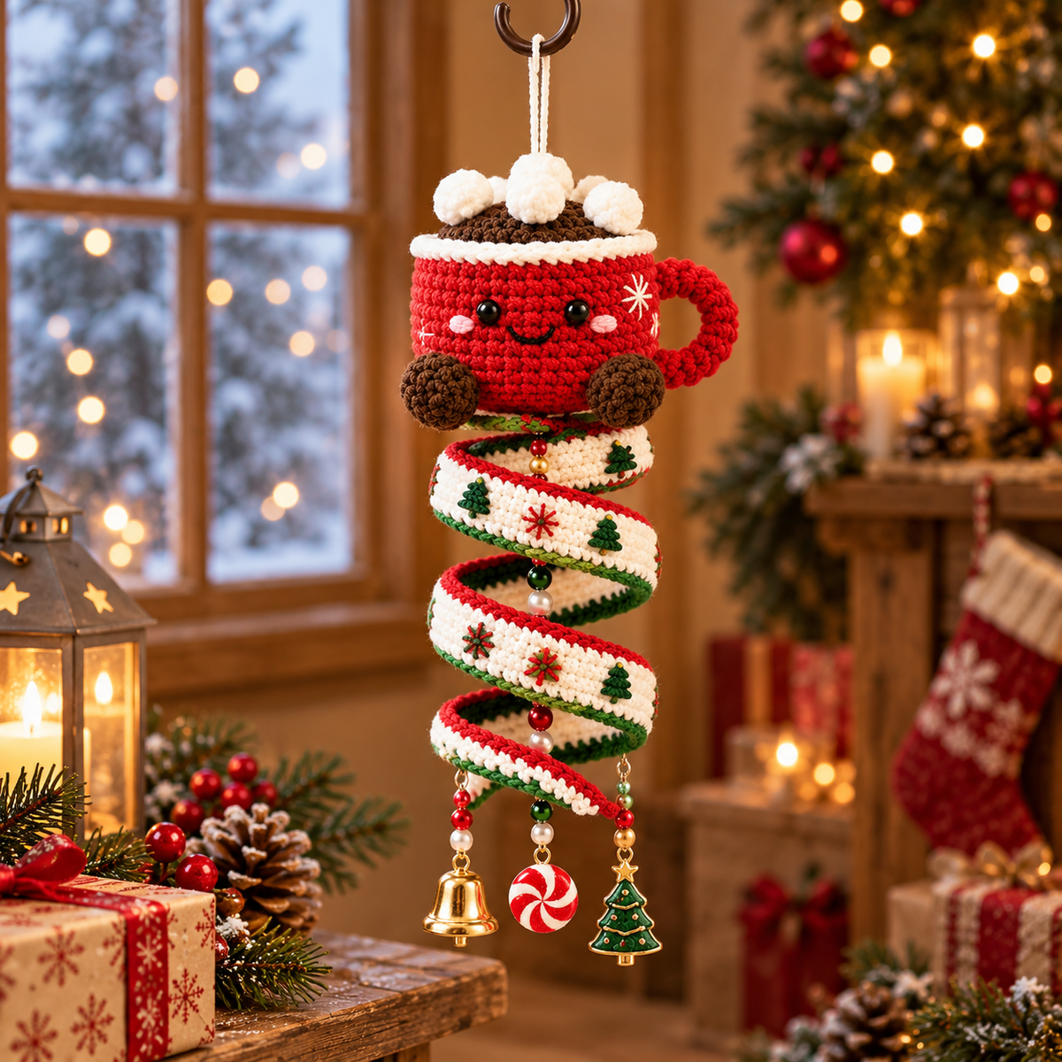 10+ Christmas Spiral Crochet Pattern Bundle PDF | Amigurumi Christmas Ornaments | Holiday Hanging Decor | Xmas Crochet Patterns | Instant Download
