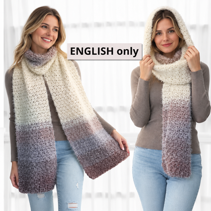 3-in-1 AMARA Crochet Scarf Pattern PDF | Crochet Hooded Scarf Pattern | Turtleneck Hoodie Scarf | Crochet Neck Warmer | Beginner Friendly | Winter Accessories