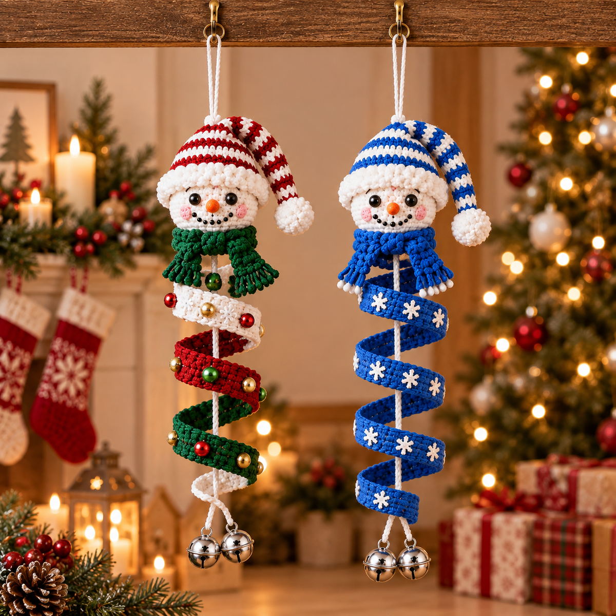 10+ Christmas Spiral Crochet Pattern Bundle PDF | Amigurumi Christmas Ornaments | Holiday Hanging Decor | Xmas Crochet Patterns | Instant Download
