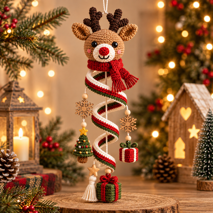 10+ Christmas Spiral Crochet Pattern Bundle PDF | Amigurumi Christmas Ornaments | Holiday Hanging Decor | Xmas Crochet Patterns | Instant Download