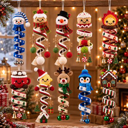 10+ Christmas Spiral Crochet Pattern Bundle PDF | Amigurumi Christmas Ornaments | Holiday Hanging Decor | Xmas Crochet Patterns | Instant Download
