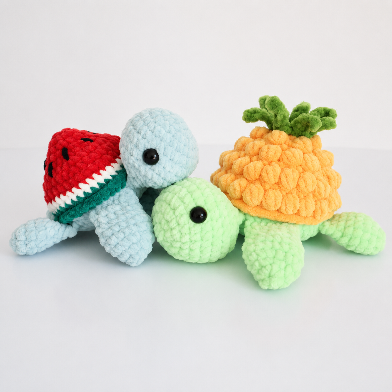 13-in-1 Turtle Crochet Pattern Bundle PDF – No-Sew Cute Fruit Turtles Amigurumi | Digital Download with Step-by-Step Video Tutorial