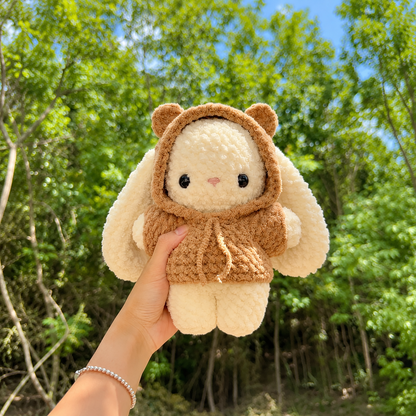 10-in-1 Baby Bunny Crochet Pattern Bundle PDF – Cute Bunny with Interchangeable Outfits | Digital Download with Step-by-Step Video Tutorial