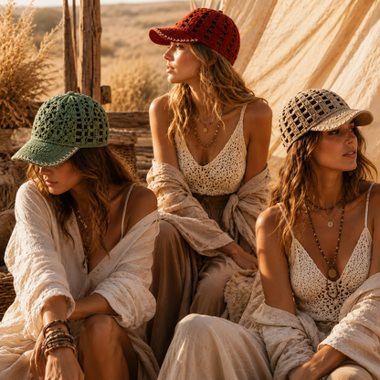 12-in-1 Crochet Cap Patterns Bundle PDF – Stylish Summer Baseball Hats | Digital Download with Step-by-Step Video Tutorial