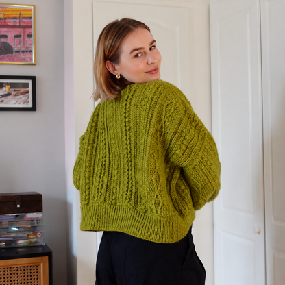 Crochet Cable Cardigan Pattern PDF + Video Tutorial, Made to Measure Textured Cardigan, Button Up Sweater Crochet Pattern