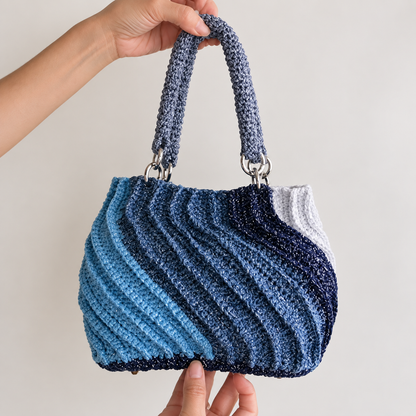 Textured Crochet Bag Pattern PDF | Ribbed Shoulder Bag Crochet Pattern | Modern Crochet Handbag | Beginner Friendly | Instant Download