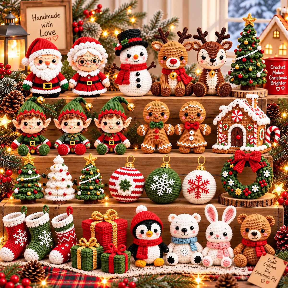 540+ Christmas Crochet Patterns Bundle PDF, Christmas Amigurumi Patterns, Santa Snowman Reindeer, Holiday Ornaments & Decor, Instant Download