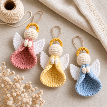 Christmas Angel Ornament Crochet Pattern PDF | Amigurumi Angel Pattern | Christmas Tree Decoration | Beginner Friendly Holiday Crochet